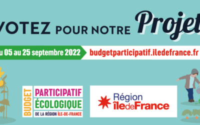 Votez pour le projet de l’association ! Budget participatif francilien.